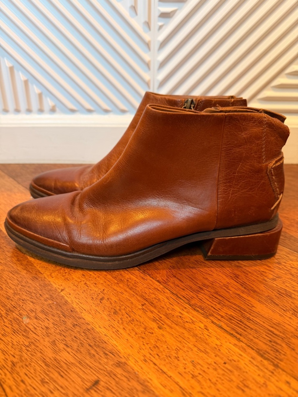 SARTO By Franco Sarto Tan Leather Ankle Boots
